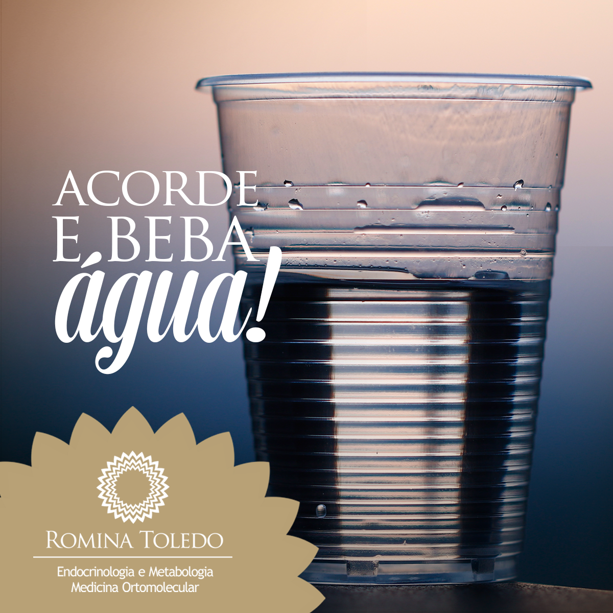 acorde e beba agua